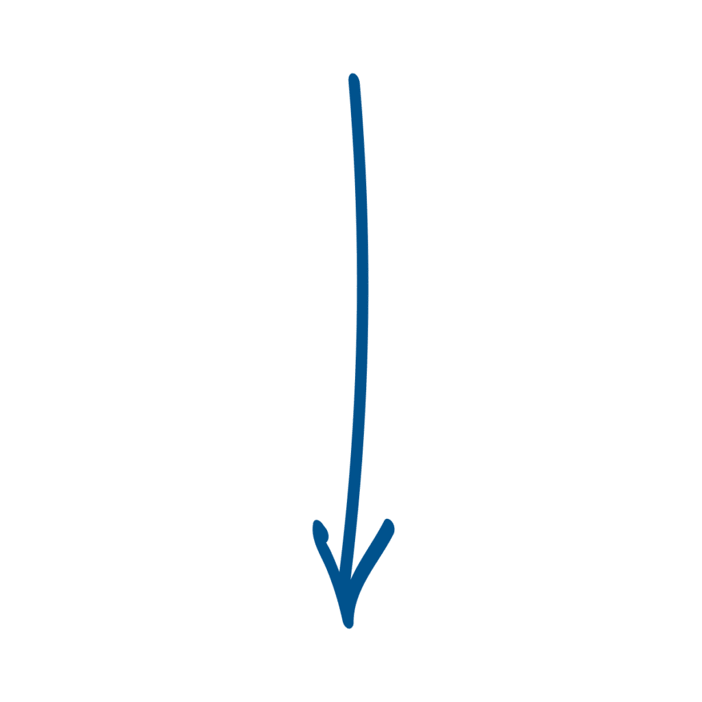 The image shows a simple blue downward arrow on a black background, possibly representing a direction, download, or decrease in a conceptual or literal sense.