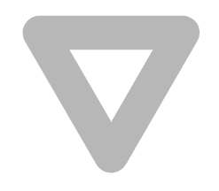 Gray hollow downward-pointing triangle.